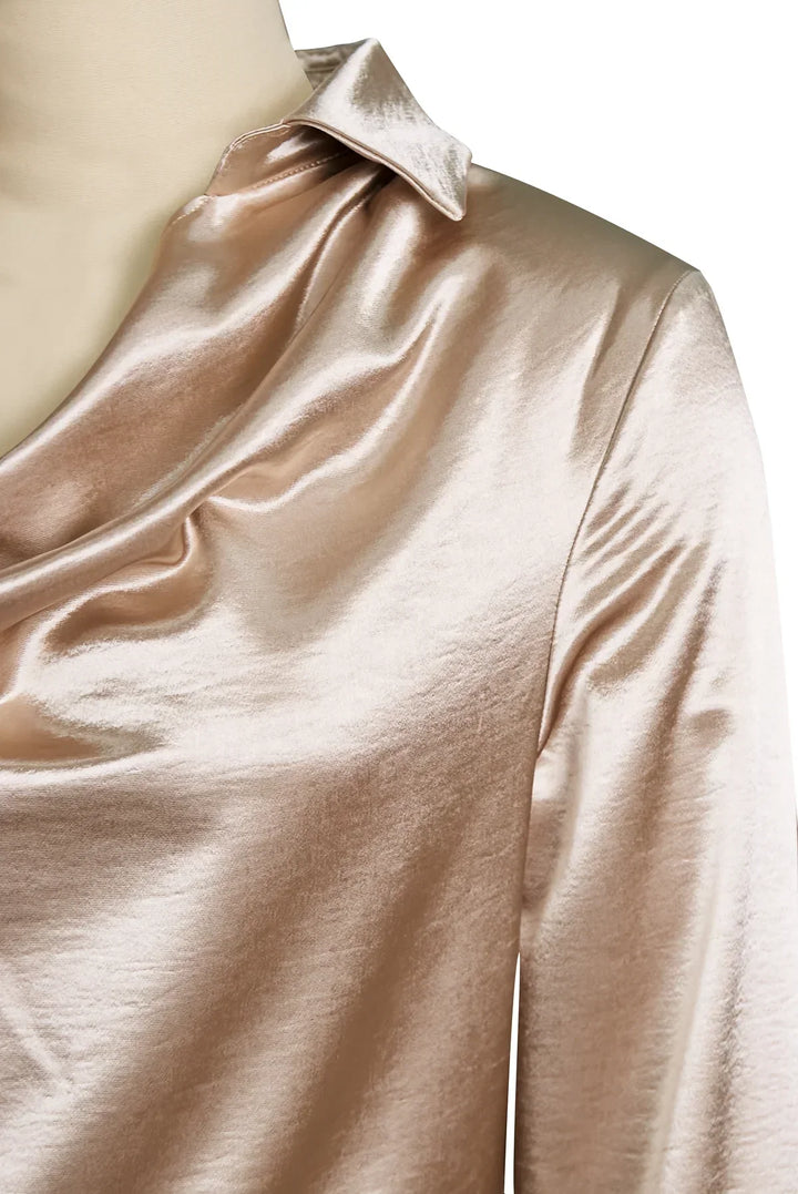 Demi - Elegante Bluse mit gerafftem Kragen