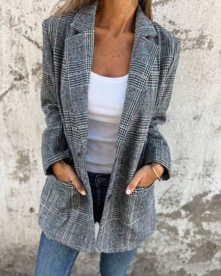 Abby | Klassischer karierten Blazer