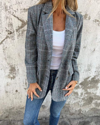 Abby | Klassischer karierten Blazer