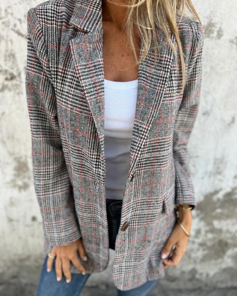 Abby | Klassischer karierten Blazer