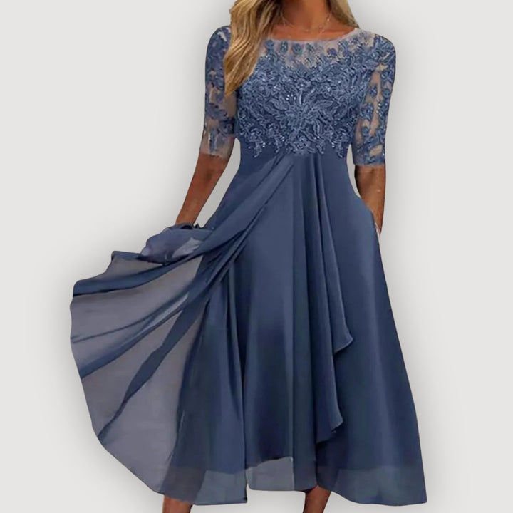 Maria | Elegantes Chiffonkleid