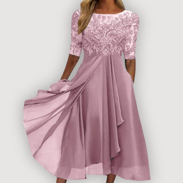Maria | Elegantes Chiffonkleid