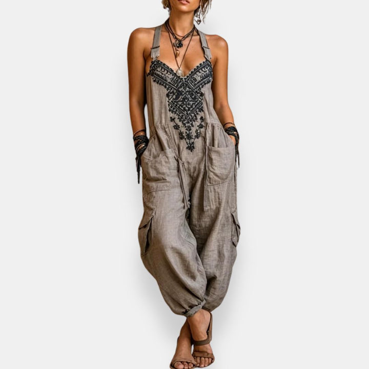 Seraphina | Bestickter Boho-Overall
