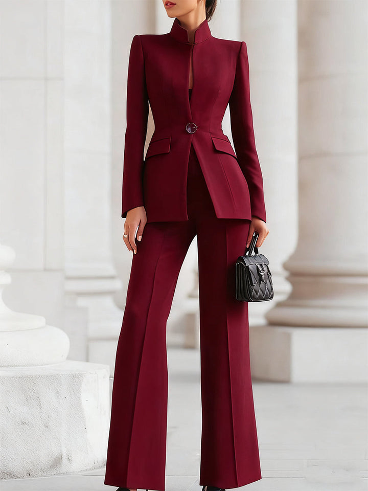 Sabrina Chic Blazer and Trousers Suit Set
