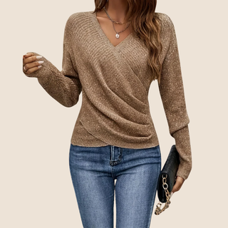 Anne™ - Elegantes V-Ausschnitt Oberteil