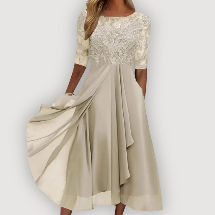 Maria | Elegantes Chiffonkleid
