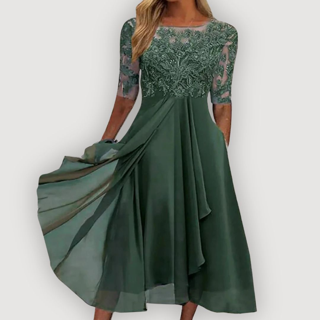 Maria | Elegantes Chiffonkleid