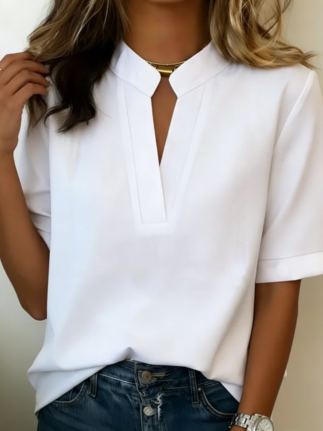 Carla | Elegante Bluse mit V-Ausschnitt