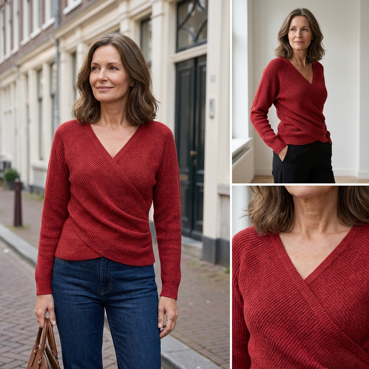 Anne™ - Elegantes V-Ausschnitt Oberteil