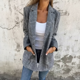 Velina | Jacke im Hahnentritt mit lockerer Passform