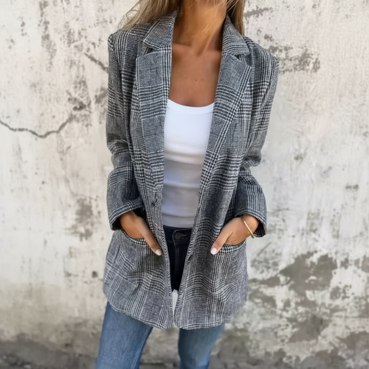Velina | Jacke im Hahnentritt mit lockerer Passform