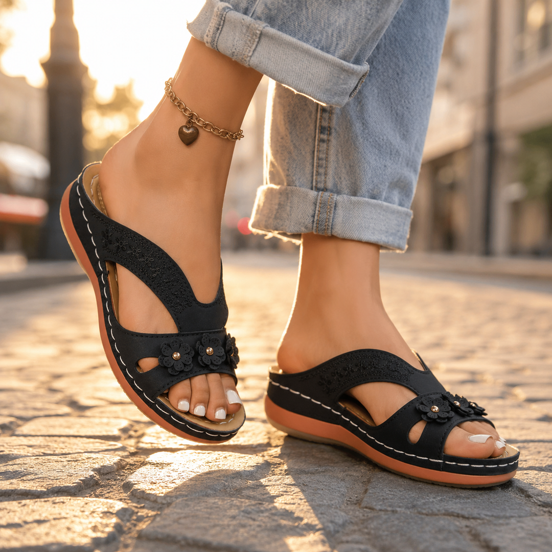 Aurielle Komfort-Stützwedge Sandalen