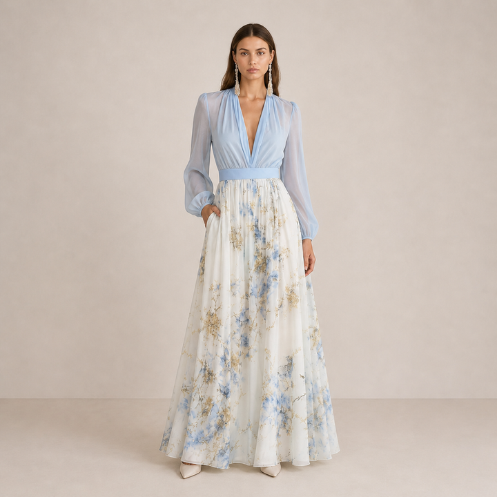 Vera | Maxikleid mit Blumenmuster