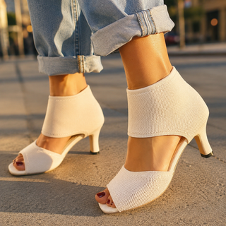 Evelara Peeptoe High Heel Sandals