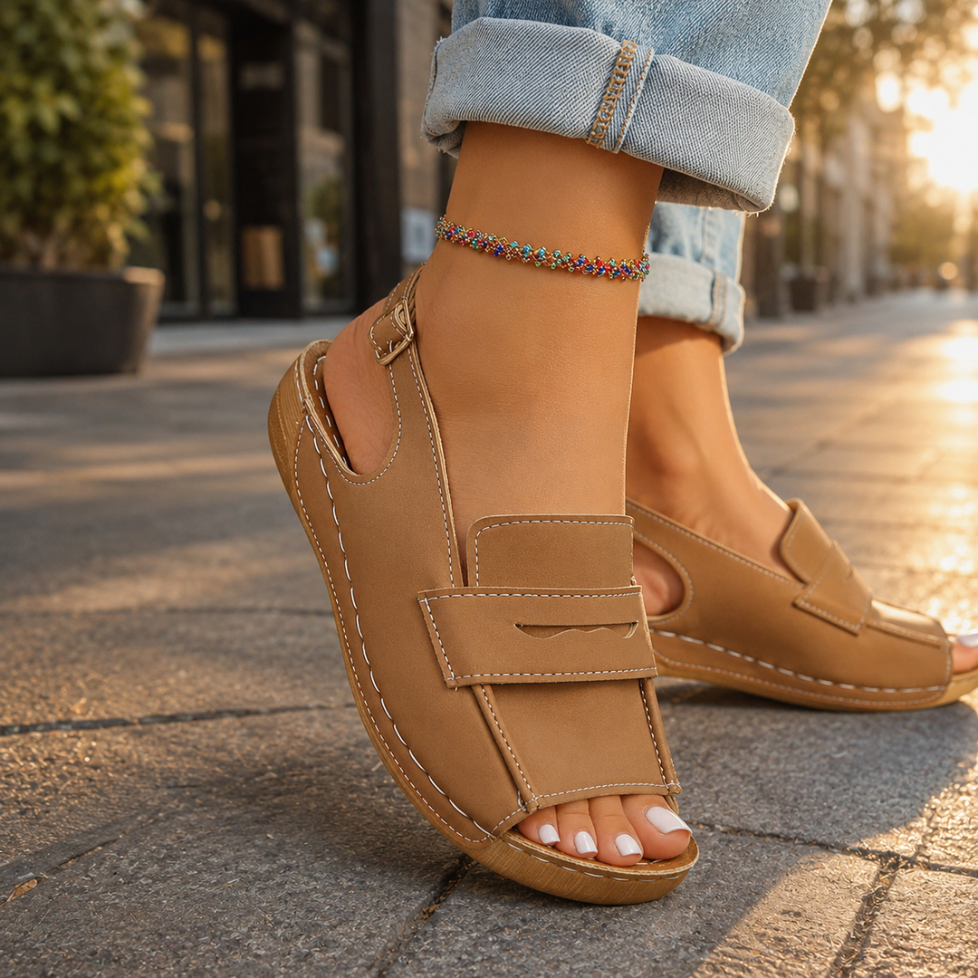 Seliora Komfortable Stütz-Slingback-Sandalen