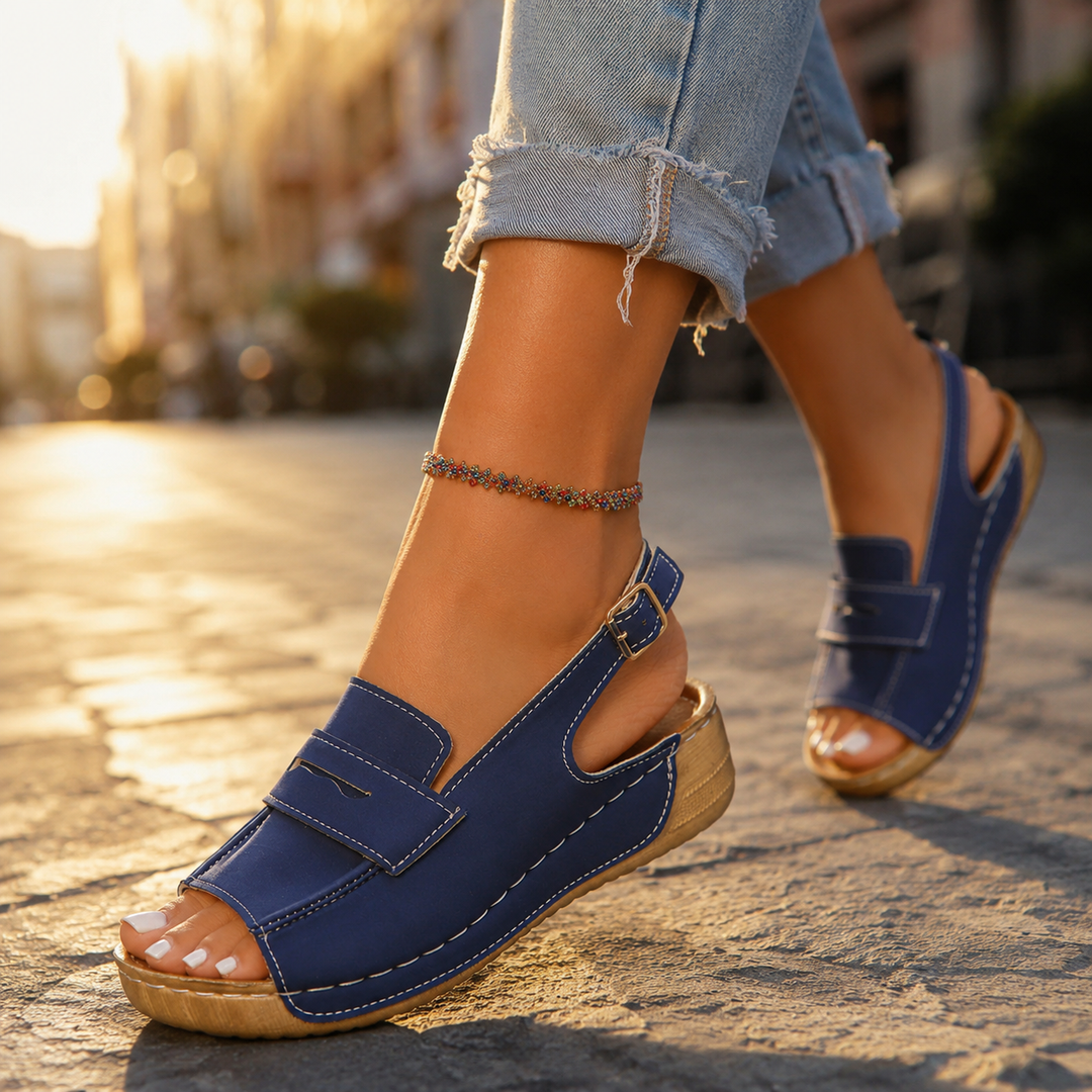 Seliora Komfortable Stütz-Slingback-Sandalen