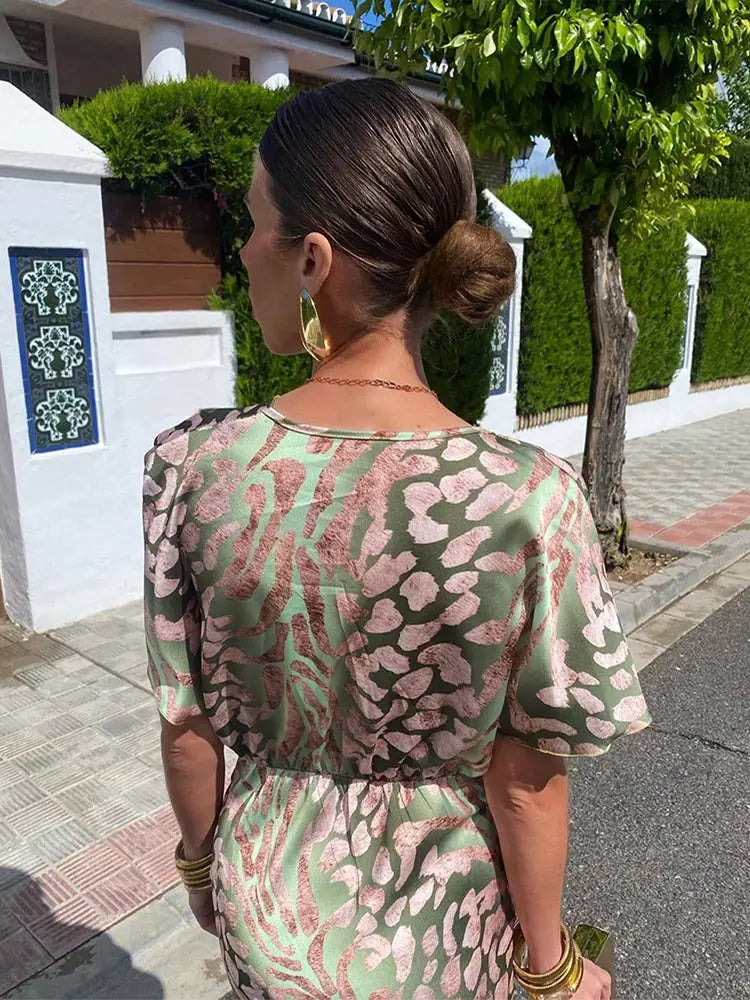 CLARANDRA | KUPFER MIDI-KLEID