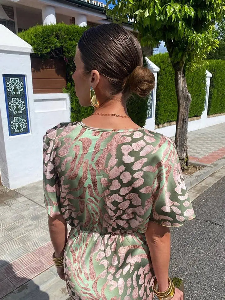 CLARANDRA | KUPFER MIDI-KLEID