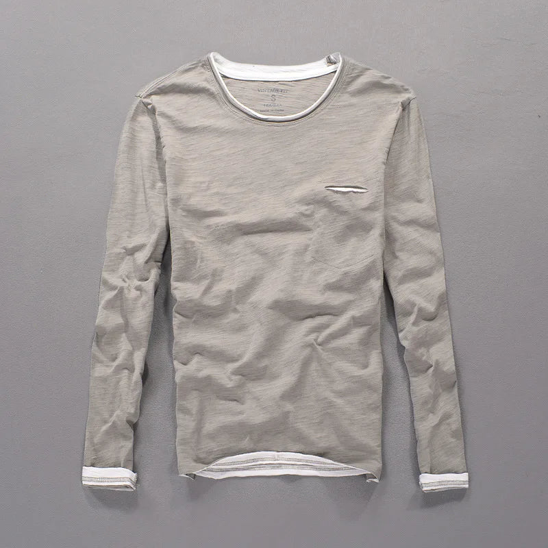 Maverick Langarmshirt aus Baumwolle