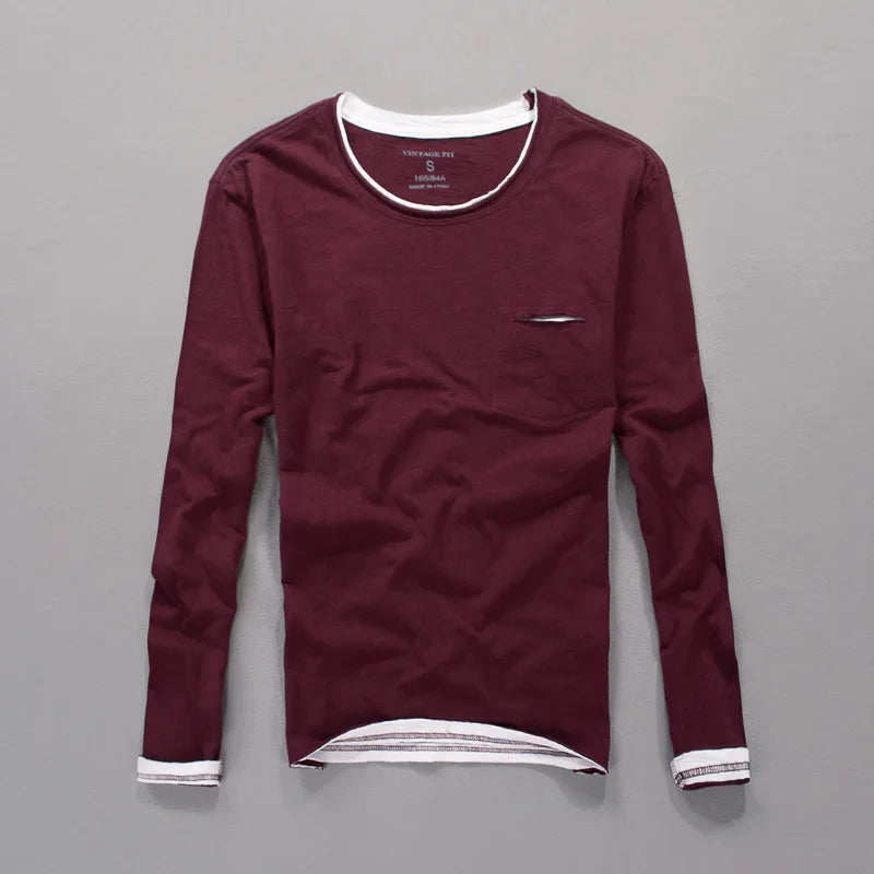 Maverick Langarmshirt aus Baumwolle