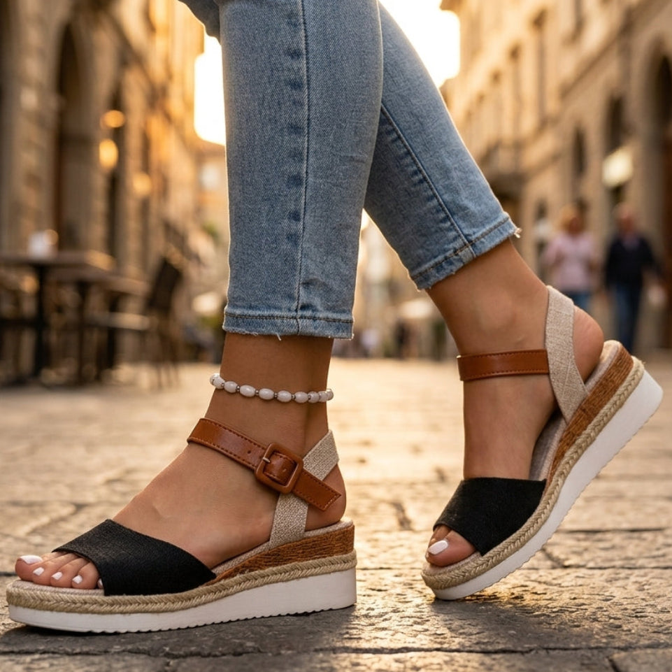 Siena Wedge Sandals with Platform