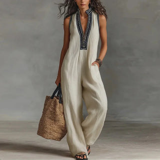 Diana Lace Trim Jumpsuit