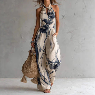 Madison Flowing Halter Maxi Dress