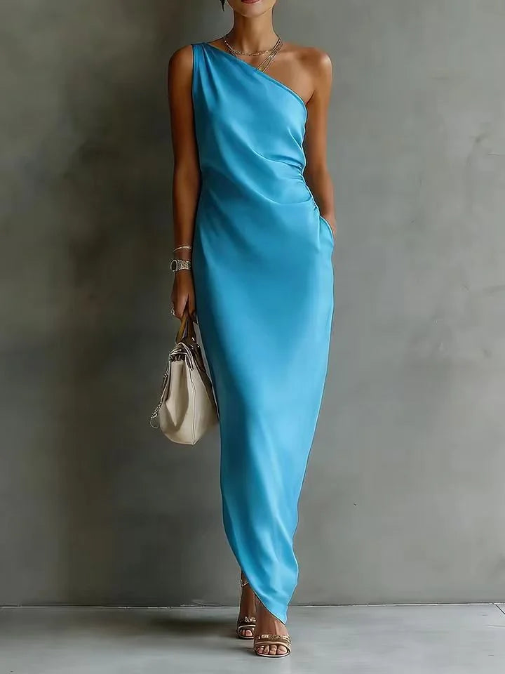 Alessia Maxikleid mit asymmetrischem Träger
