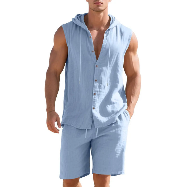 Coastal Line Linen Match Set