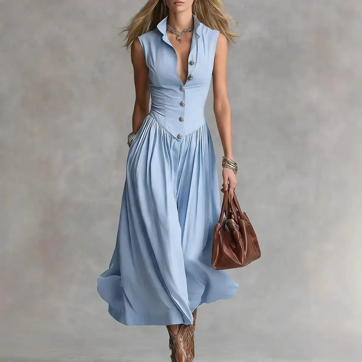 "Martina Elegantes Fließendes Midi-Kleid" could be rewritten as "Martina Stilvolles Fließendes Midi-Kleid".