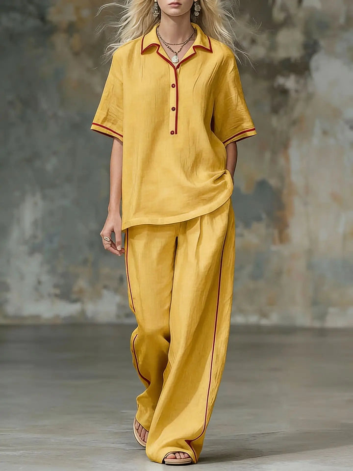 Margaux Bequemes Weitbein-Hosen-Set