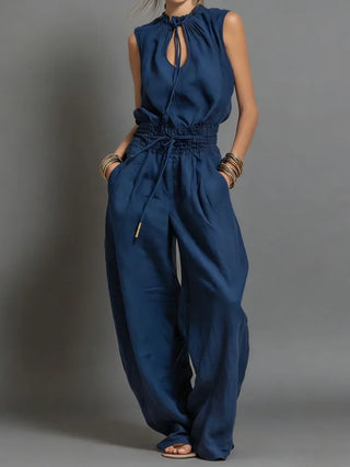 Georgia Wide-Leg Drawstring Jumpsuit