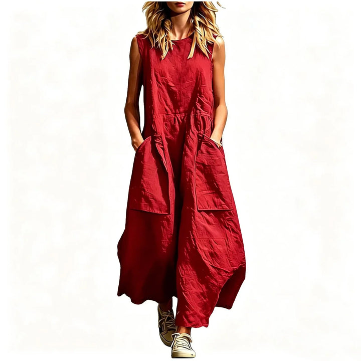 Maren Linen Pocket Maxi Dress