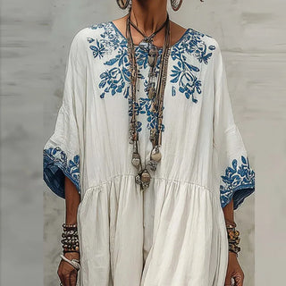Julia Besticktes Kaftan-Kleid