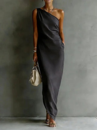 Alessia Maxikleid mit asymmetrischem Träger