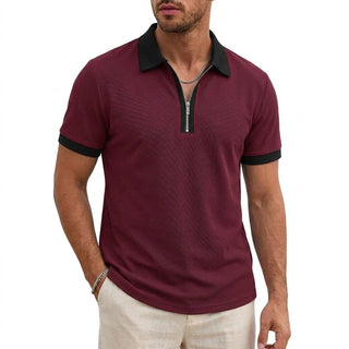 David Atmungsaktives Polo-Shirt mit Reißverschluss
