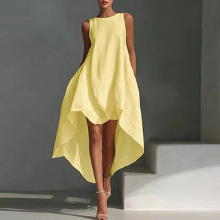 Riley High-Low Maxi Dress with Flowy Design