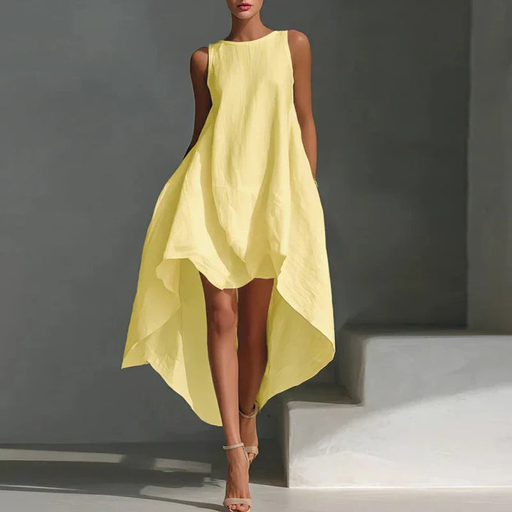 Riley High-Low Maxi Dress with Flowy Design
