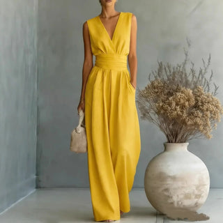 Ärmelloser V-Ausschnitt Jumpsuit von Josephine