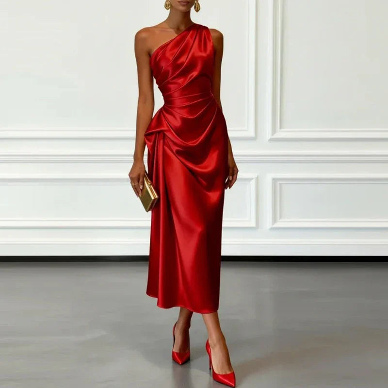 Paulina Satin Brautgastkleid