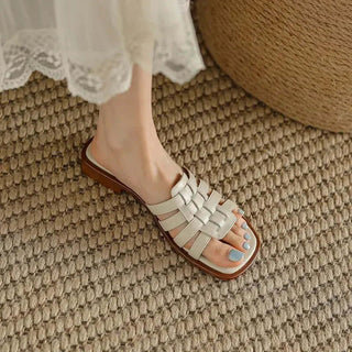 Rory Komfort Leder Flache Sandalen