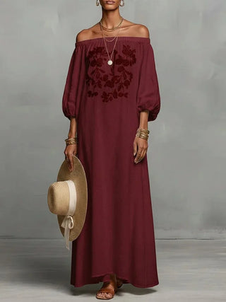 Evadelle Off-Shoulder Maxi Dress