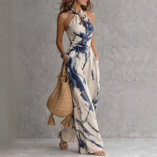Madison Flowing Halter Maxi Dress