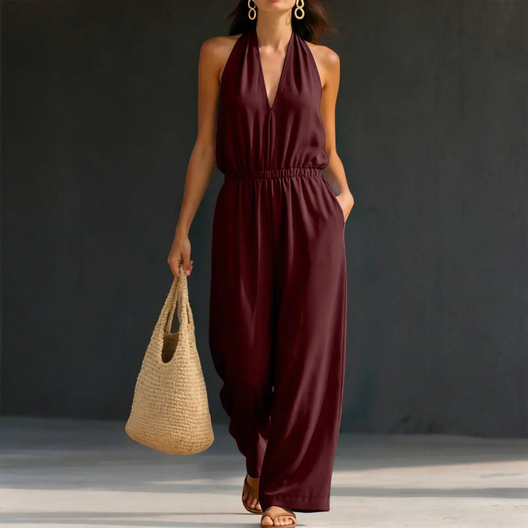 Valessia Breezy Halter Jumpsuit