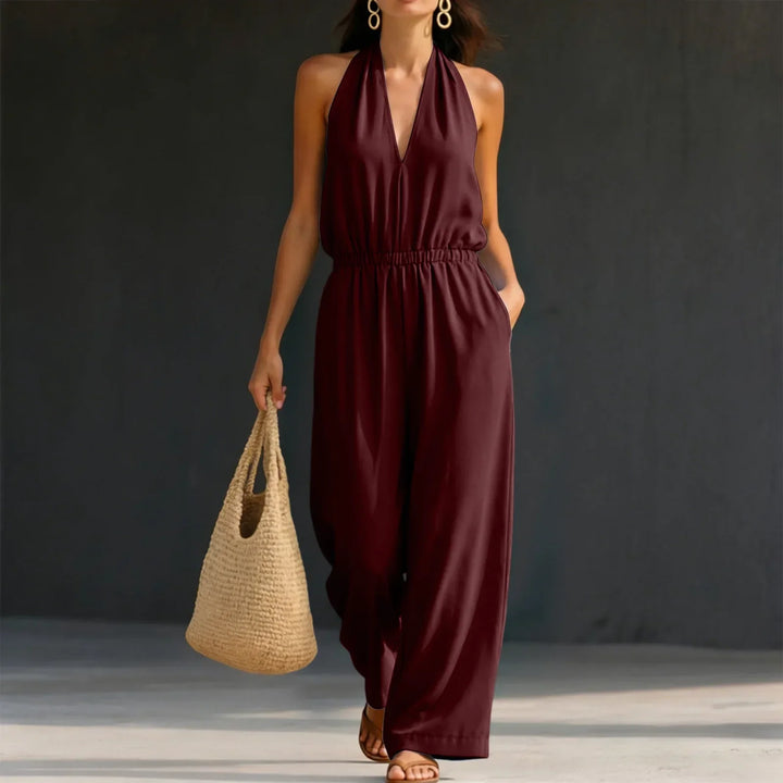Valessia Breezy Halter Jumpsuit