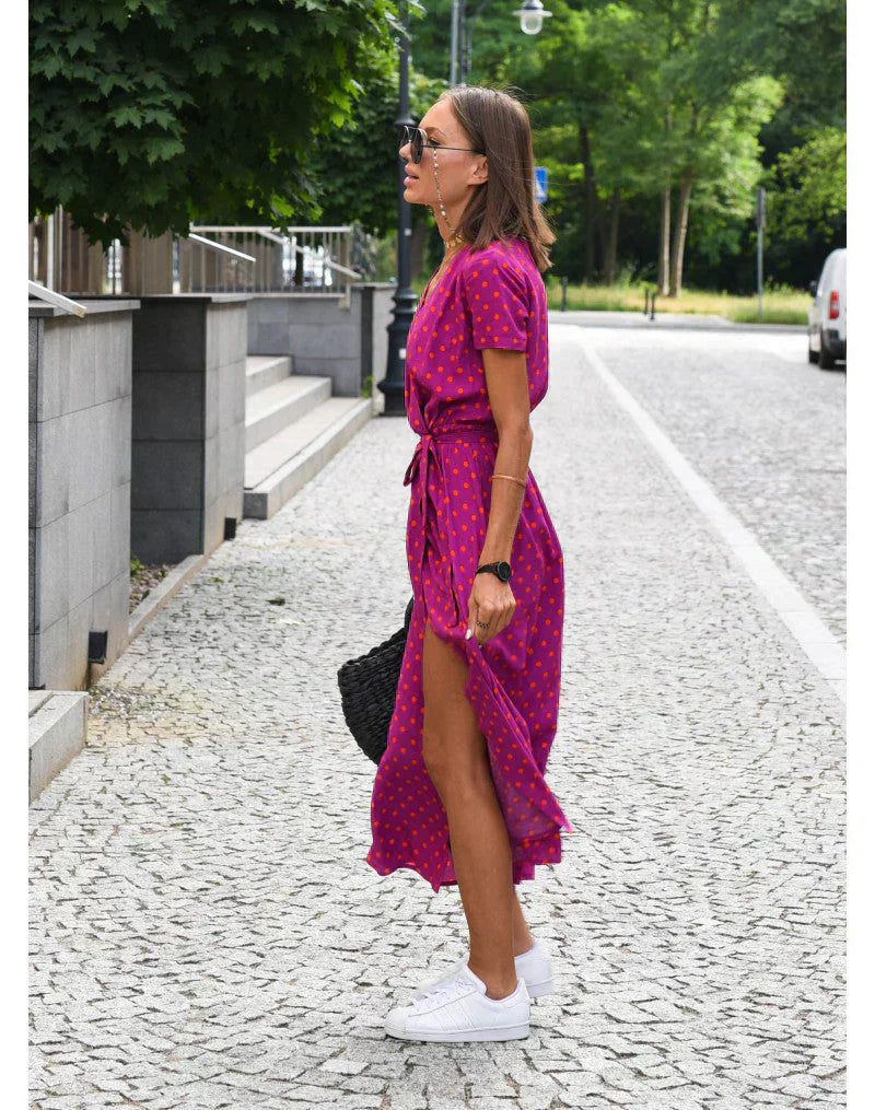 Julia - Elegantes Kleid mit V-Ausschnitt und figurformendem Schnitt