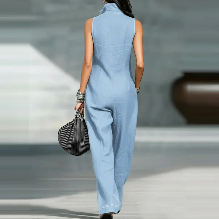 Brenda Ärmelloser Jumpsuit mit weitem Schnitt