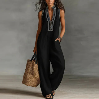 Diana Lace Trim Jumpsuit