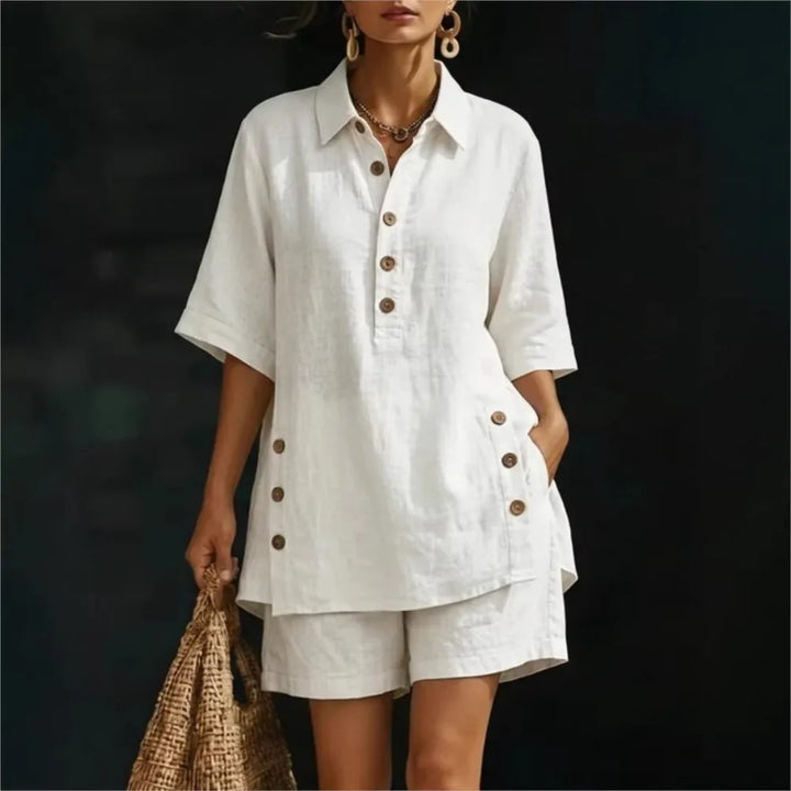 Martha Kurzarm-Button-Up-Set