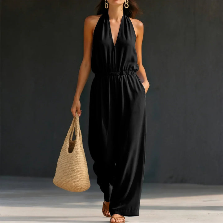Valessia Breezy Halter Jumpsuit